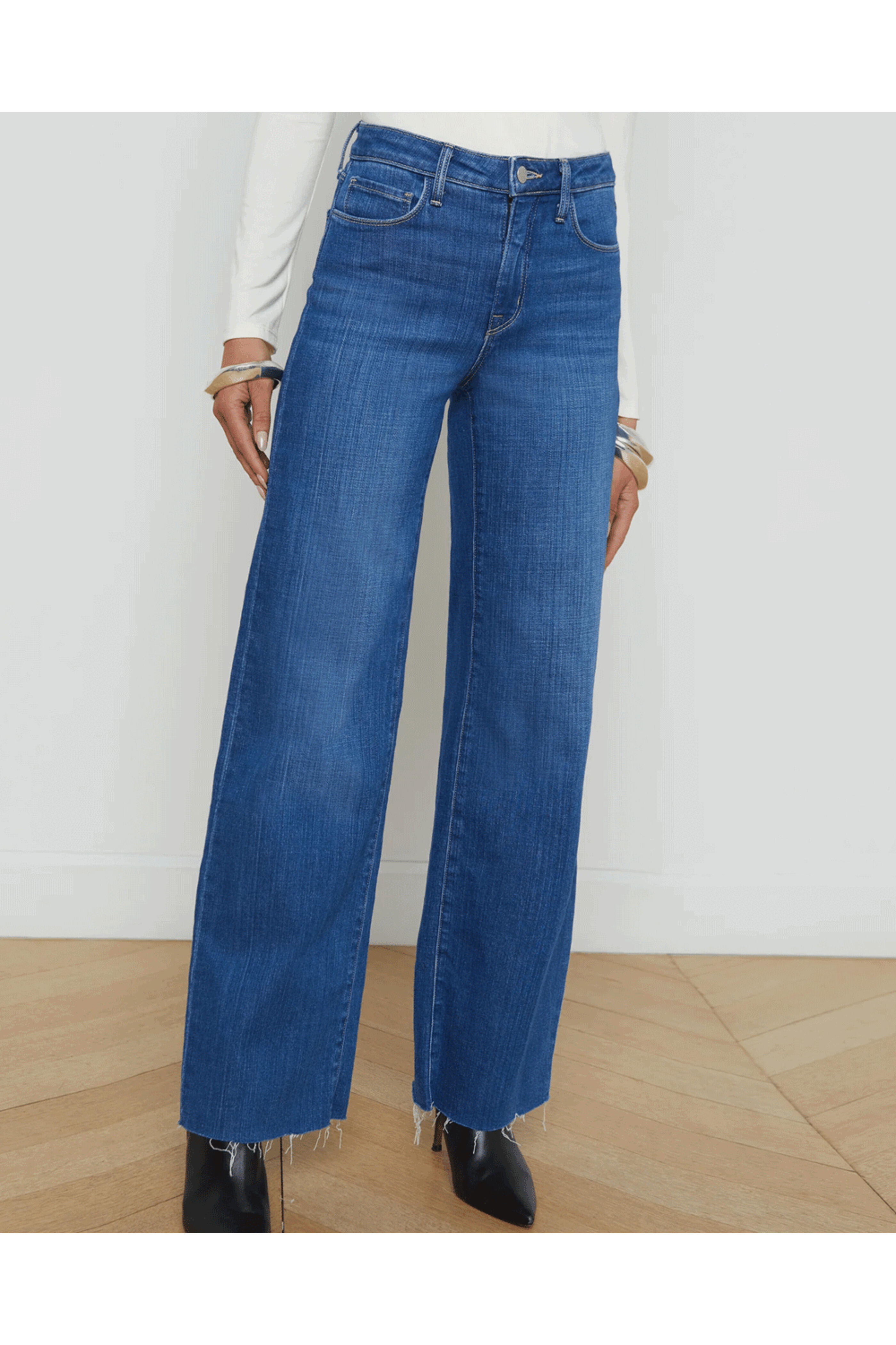 L'Agence - Apollo Scottie High Rise Wide Leg Jeans