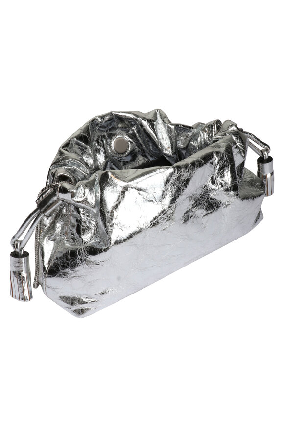 Veronica Beard Small Metallic Silver Stash Bag - view 4