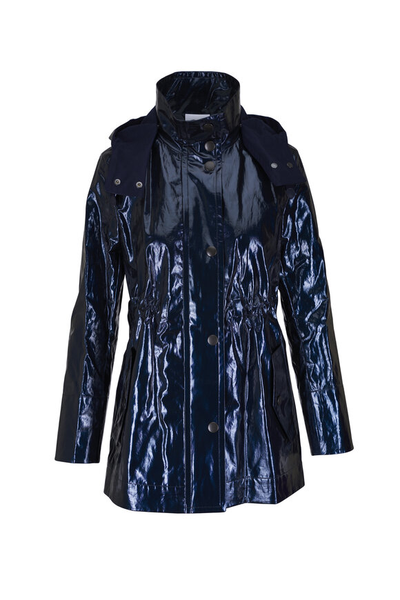 Akris Punto Teal Blue Short Parka