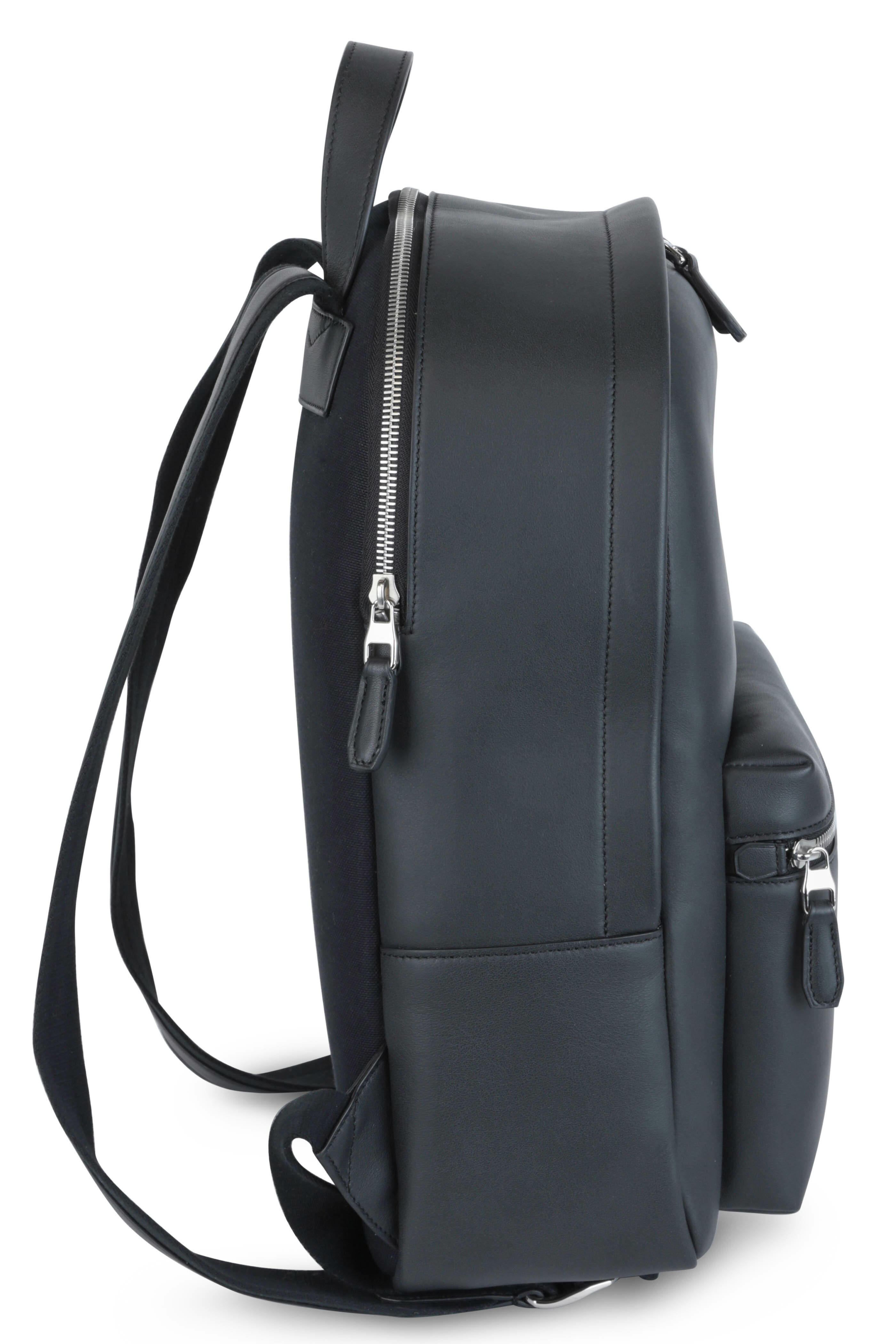 Dunhill - Black Leather Rucksack | Mitchell Stores