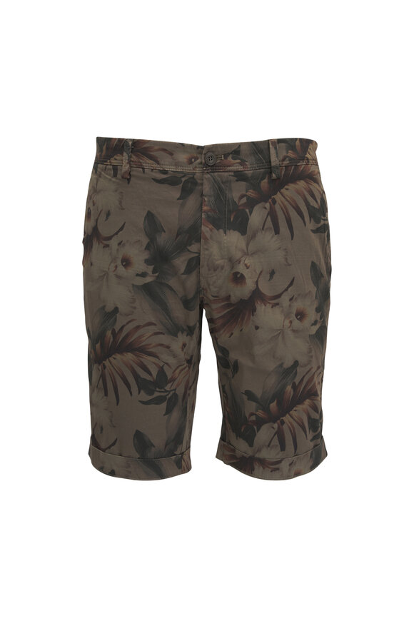 Masons Olive Floral Print Shorts