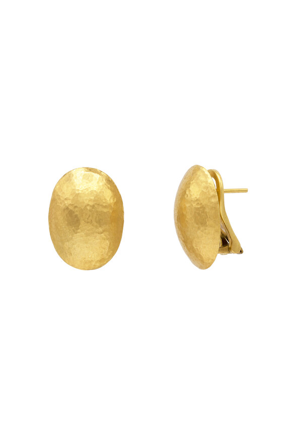 Gurhan 24k Gold Oval Dome Stud Earring - view 1
