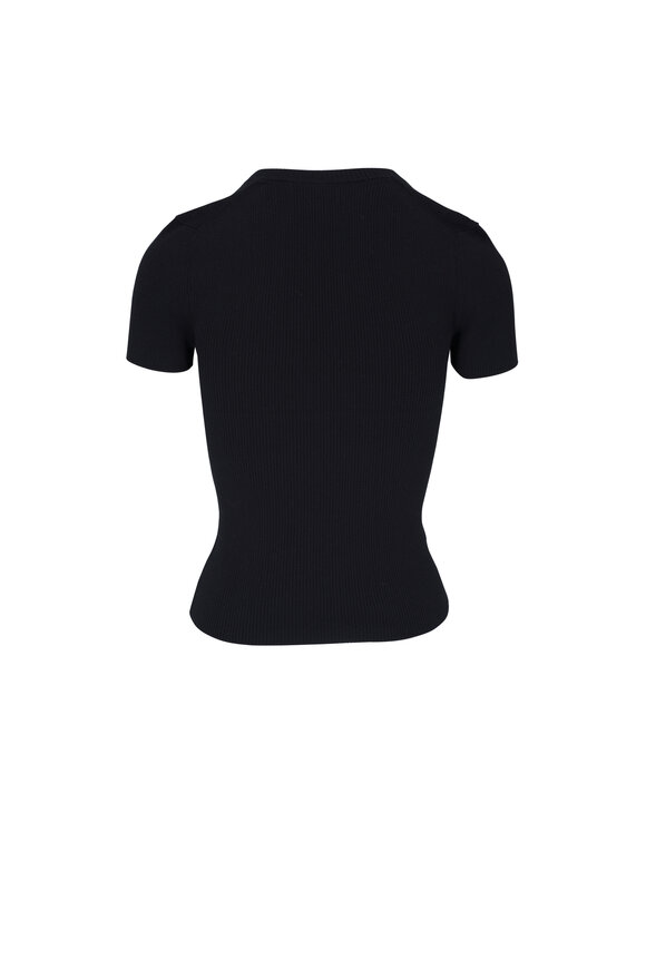Nili Lotan - Italia Dark Navy Knit T-Shirt 