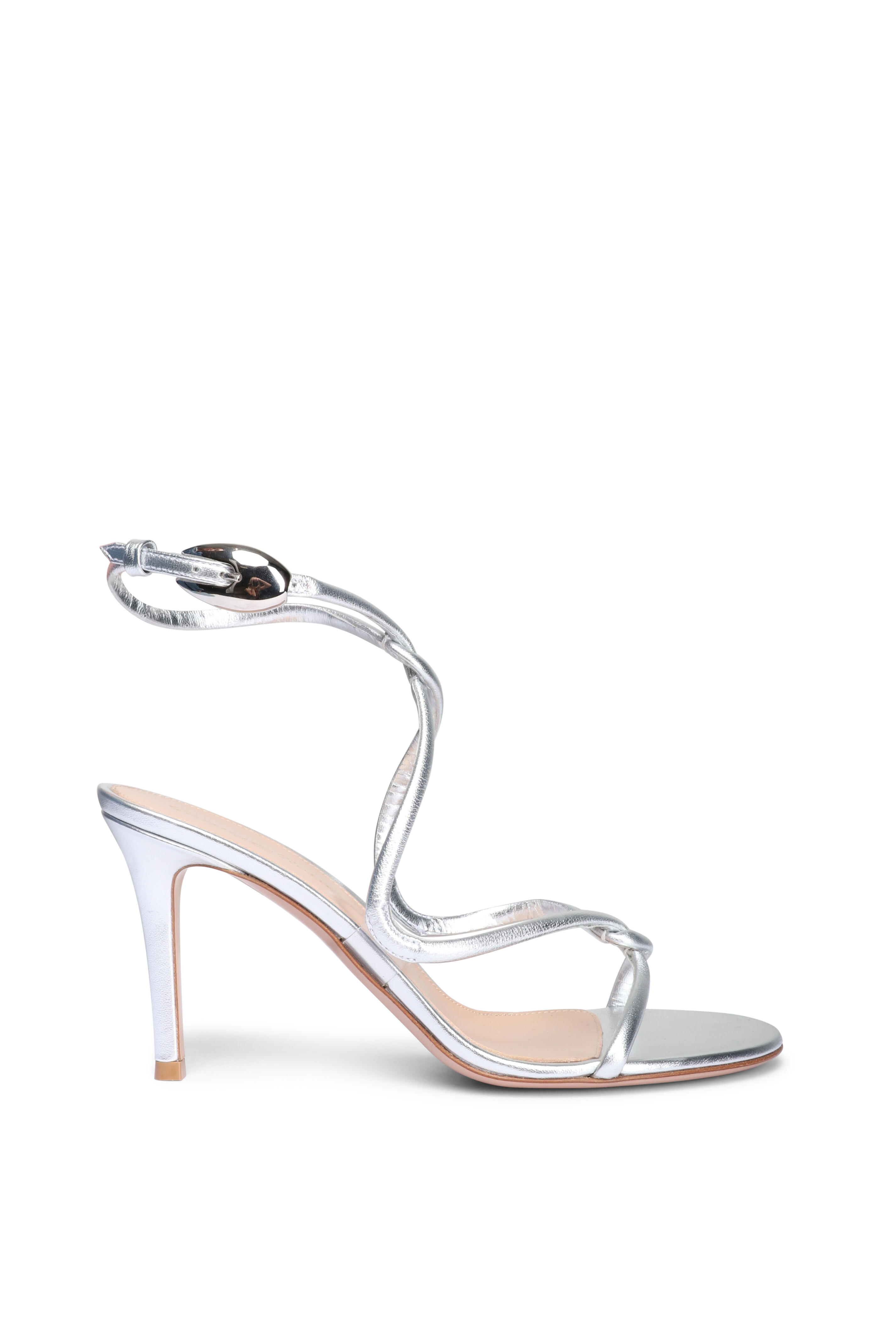 Gianvito Rossi - Jungle Mamba Silver Sandal, 85mm