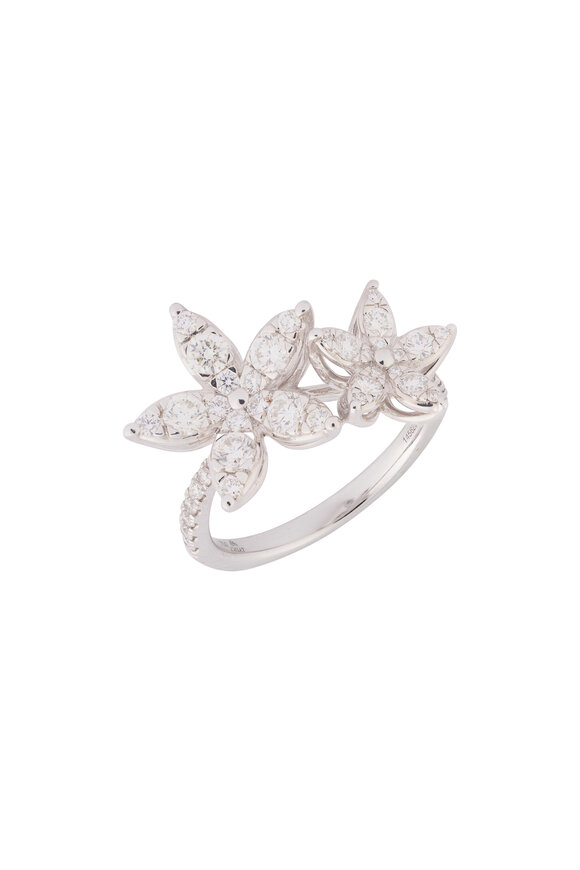 Kwiat Diamond Sunburst Flower Ring