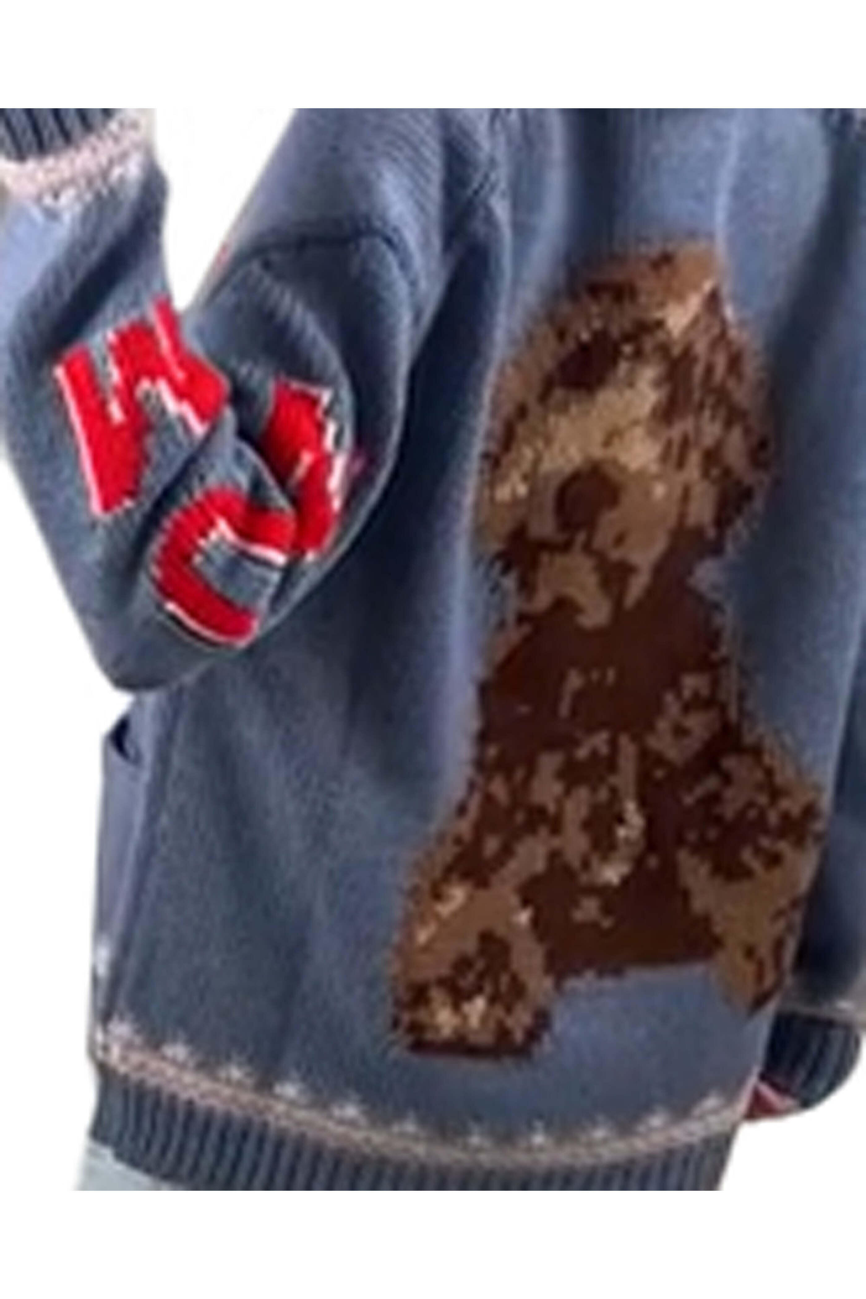 Bernadette - Blue Knit Maurice Jacket