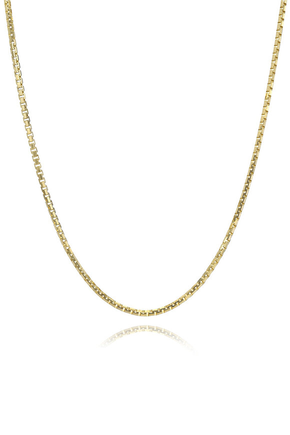 Dru 14k Yellow Gold Box Chain Necklace
