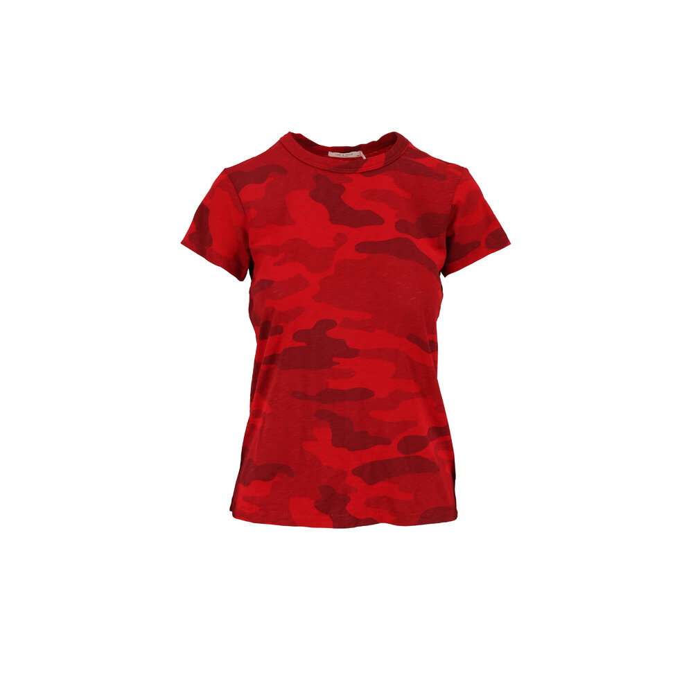 Rag Bone Red Camo Pima Cotton T-Shirt Mitchell Stores