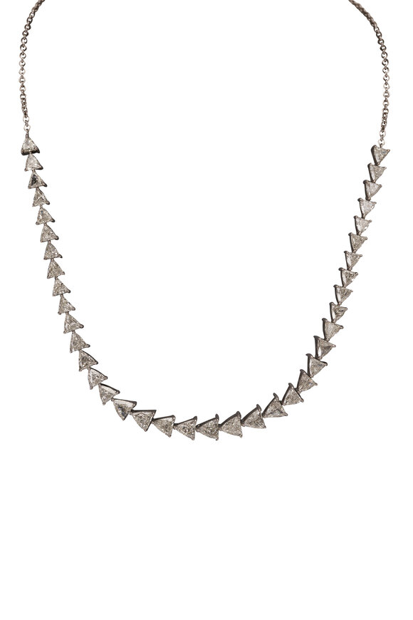 Lowy & Co - 12CT Trillion Cut Diamond Demi Riviera Necklace