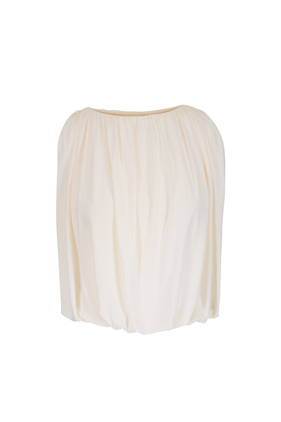 Vince Directional Porcelain Pleated Top