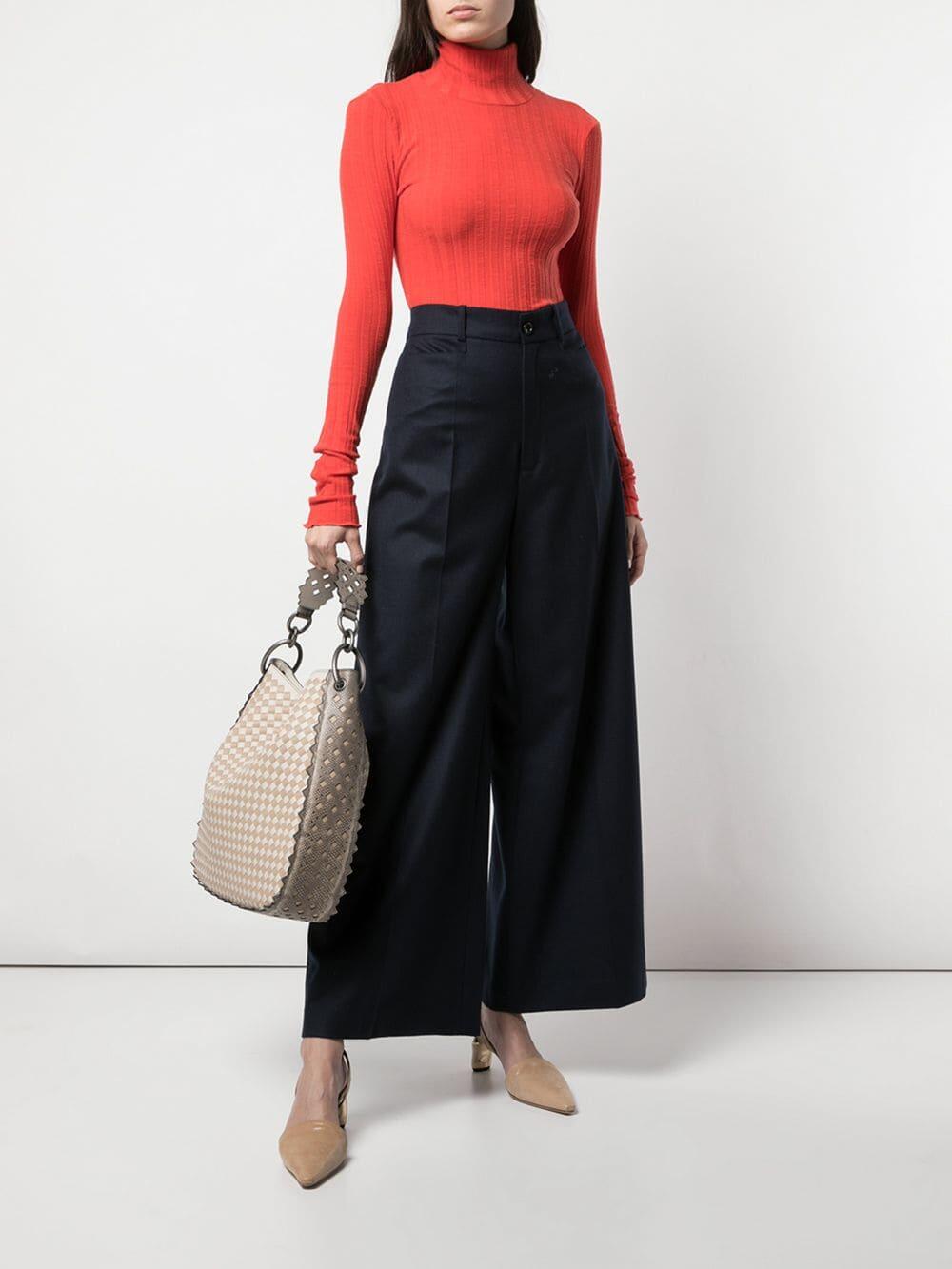 Bottega Veneta - Mist & Mink Intrecciato & Snakeskin Loop Bag