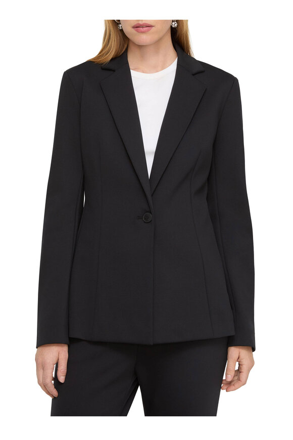 Lafayette 148 New York Black Scuba Jersey Jacket - view 2