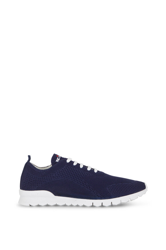 Kiton Navy Knit Sneaker - view 2