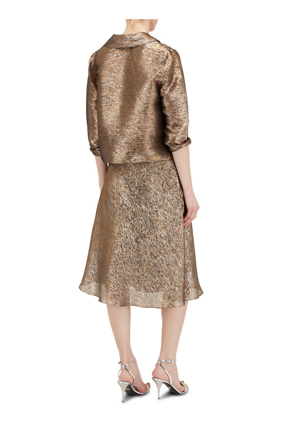 Peter Cohen - Bronze Metallic Chiffon Gambol Top 