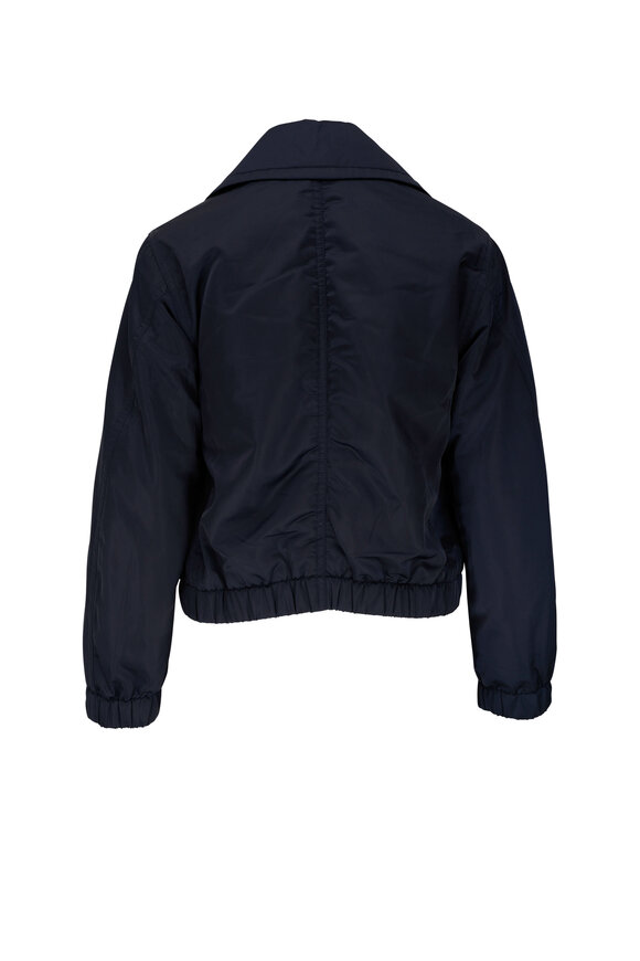 Vince - Coastal Blue Zip Front Bomber Jacket 