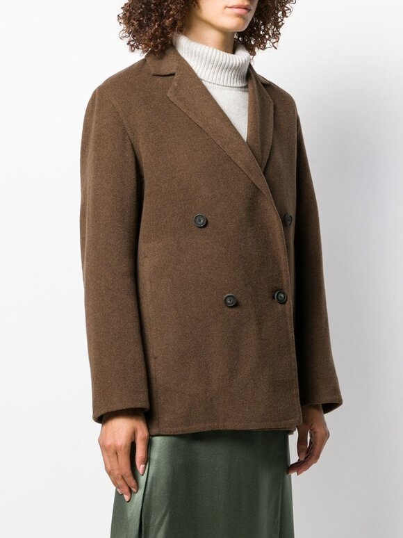 Vince - Woodbine Wool Double-Breasted Cardigan Coat