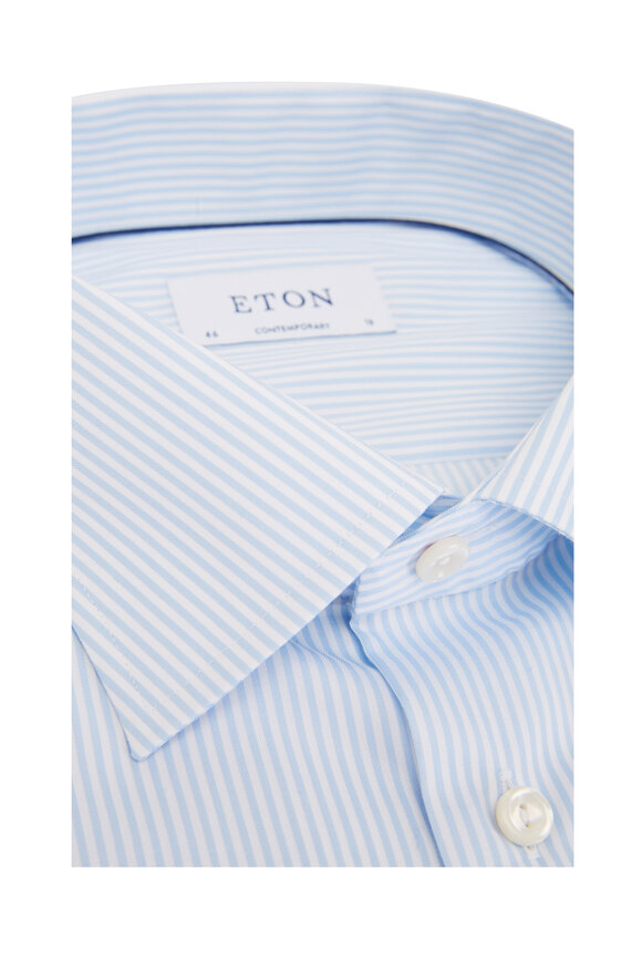 Eton - Light Blue Stripe Dress Shirt
