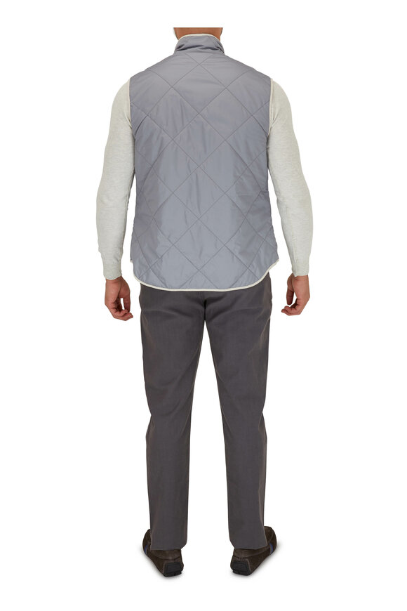 Waterville - Light Gray Quilted Vest 