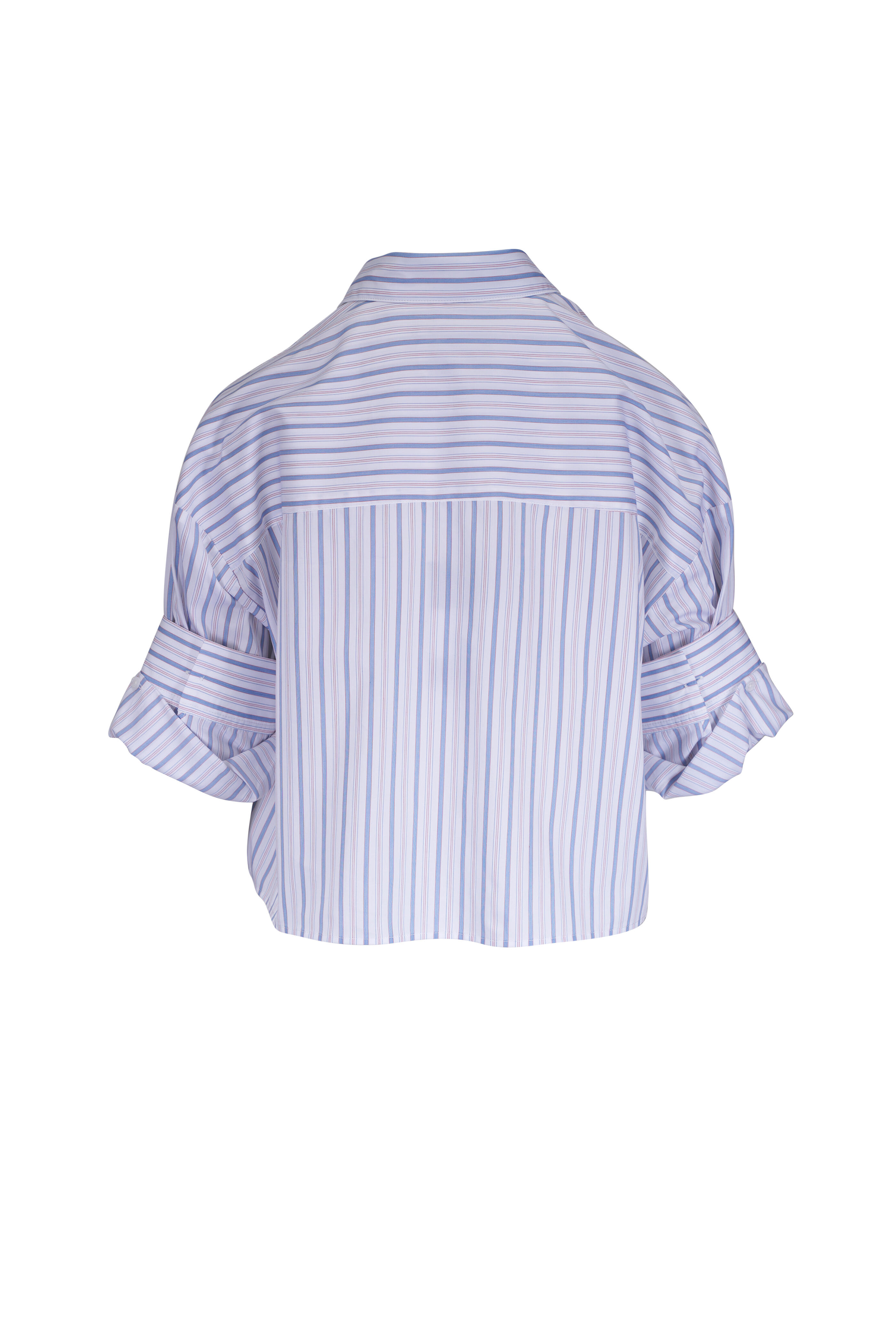 TWP - Next Ex White Assorted Stripe Cotton Shirt