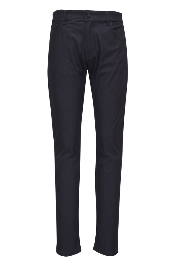 KNT Navy Blue Cotton Stretch Five Pocket Pant