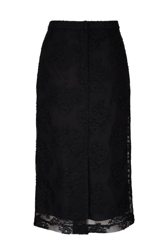 Dolce & Gabbana - Pizzo Chantilly Lace Black Pencil Skirt