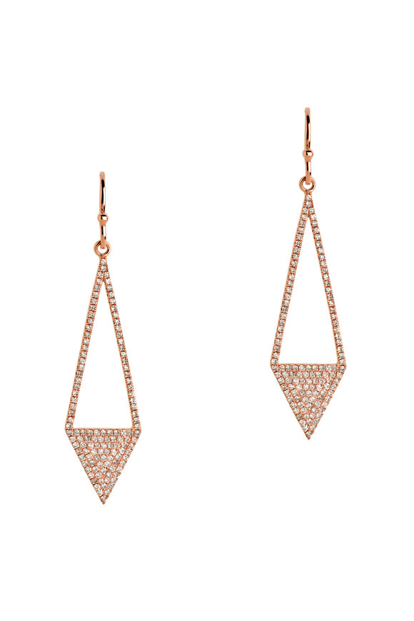 Bridget King 14k Rose Gold Diamond Arrow Earring - view 1