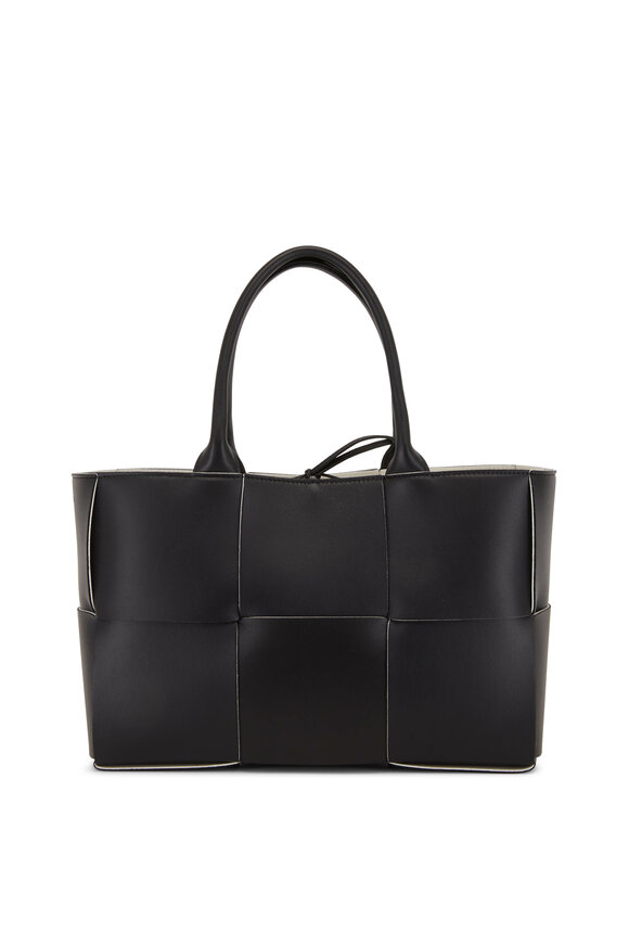 Bottega Veneta - Black & White Woven Leather Tote