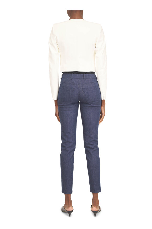 Akris Hasso Off White Leather Jacket - view 4