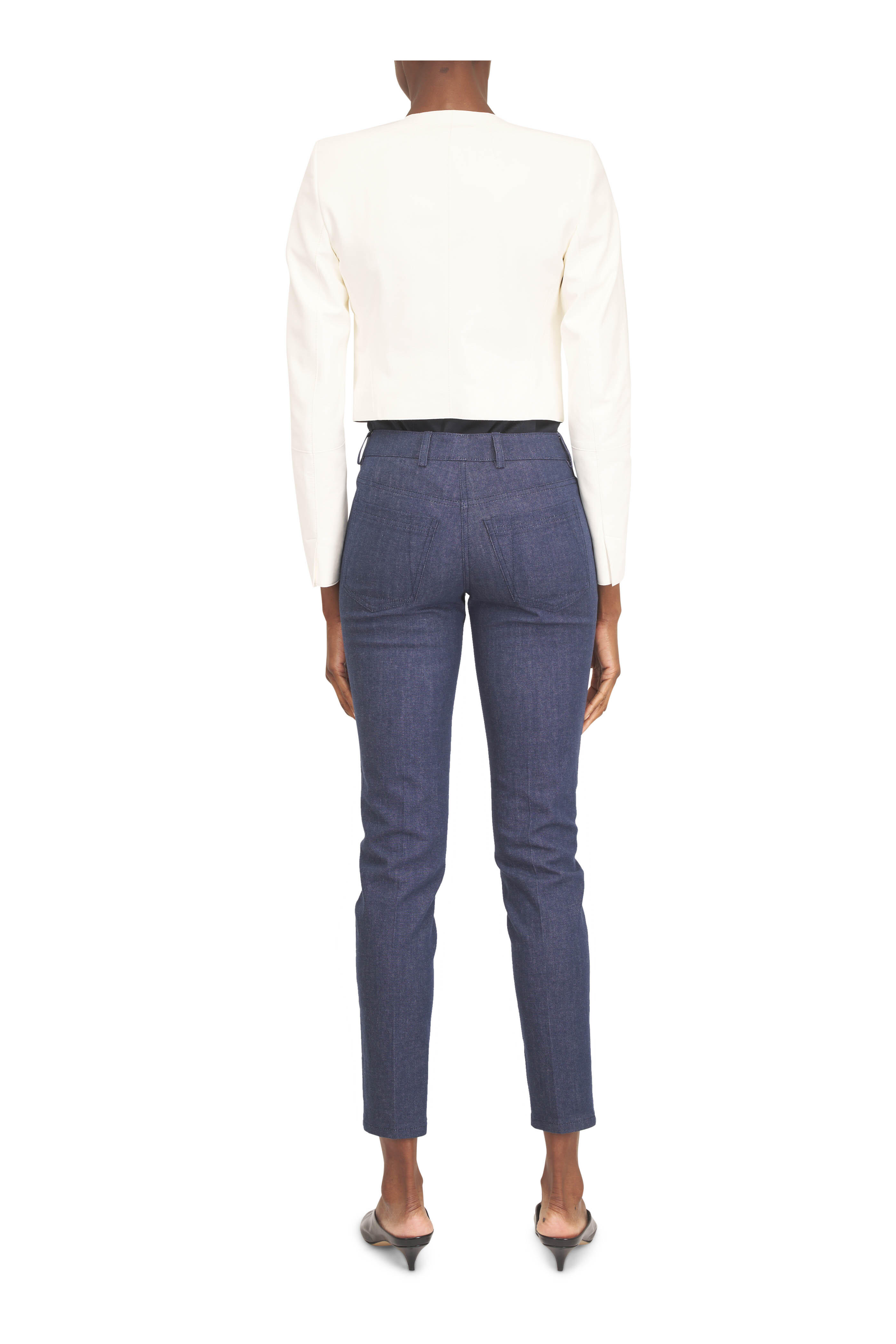 Akris - Hasso Off White Leather Jacket - view 3