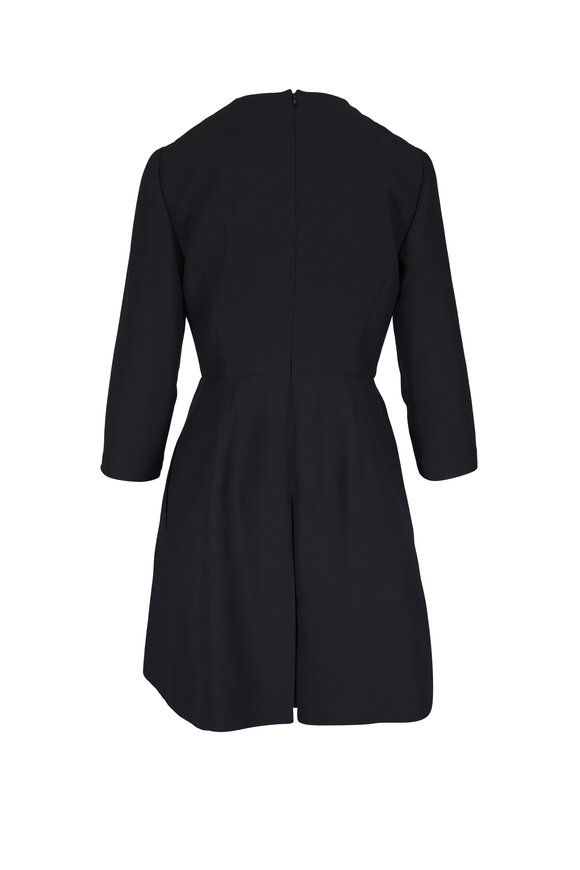 Valentino Black Embroidered Mini Dress - view 4