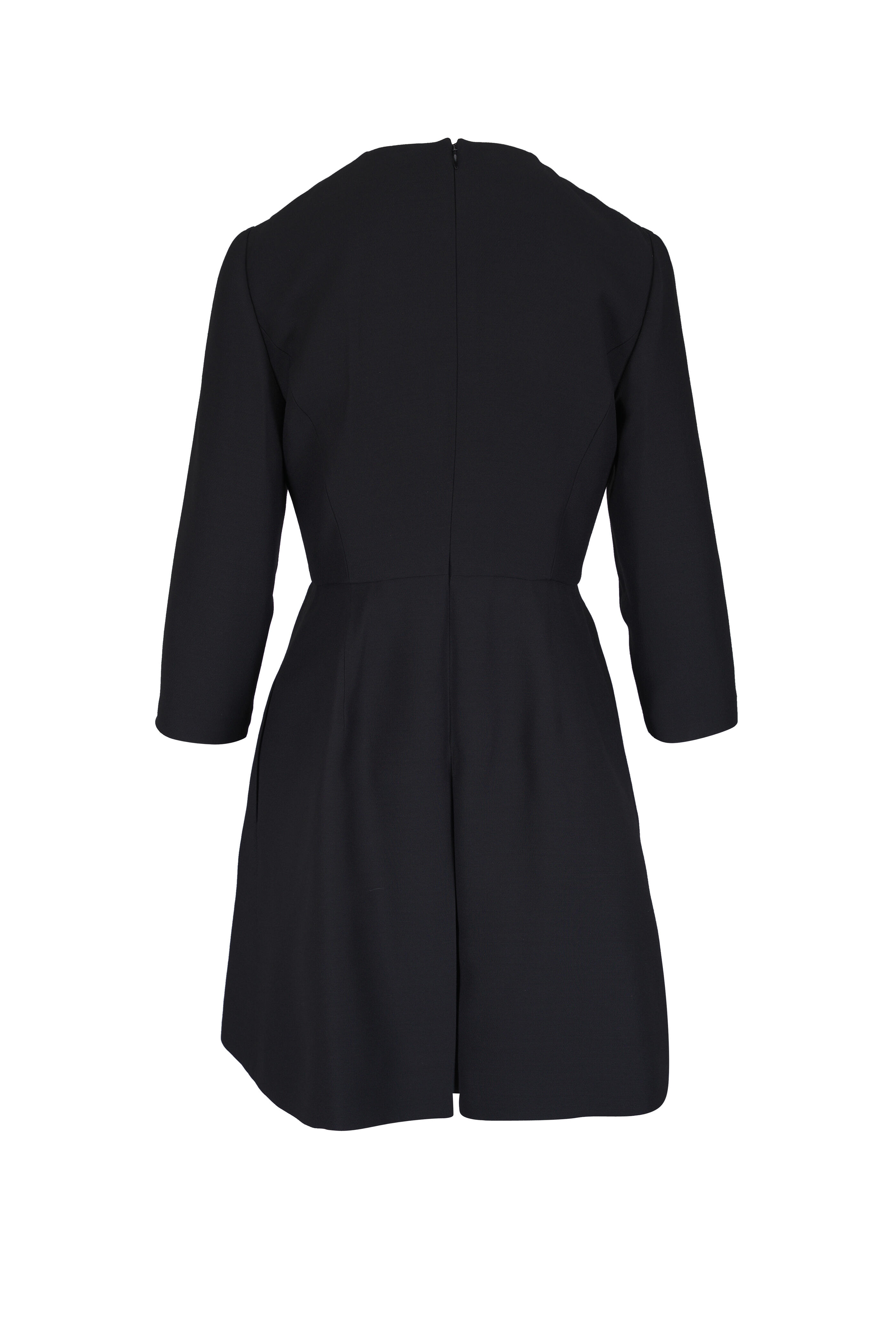 Valentino - Black Embroidered Mini Dress - view 4