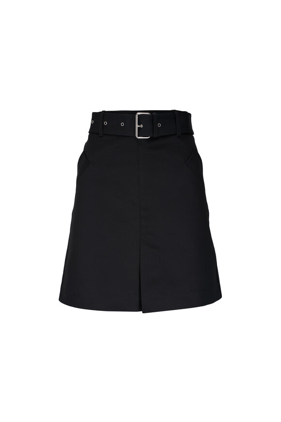Totême Black Cotton Trench Skirt