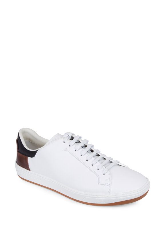 Berluti Burano Outline White & Brown Leather Sneaker