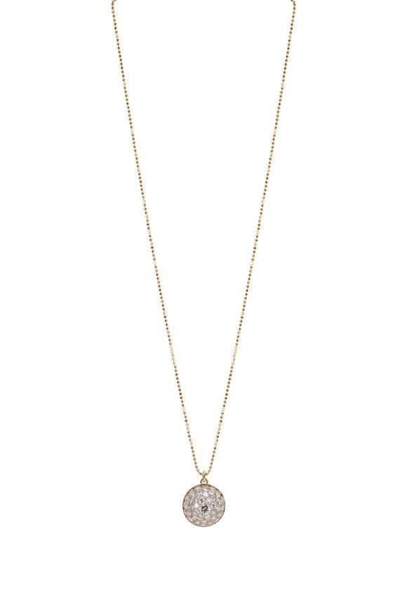 Renee Lewis Pavé 3CT Diamond Dome Pendant Necklace