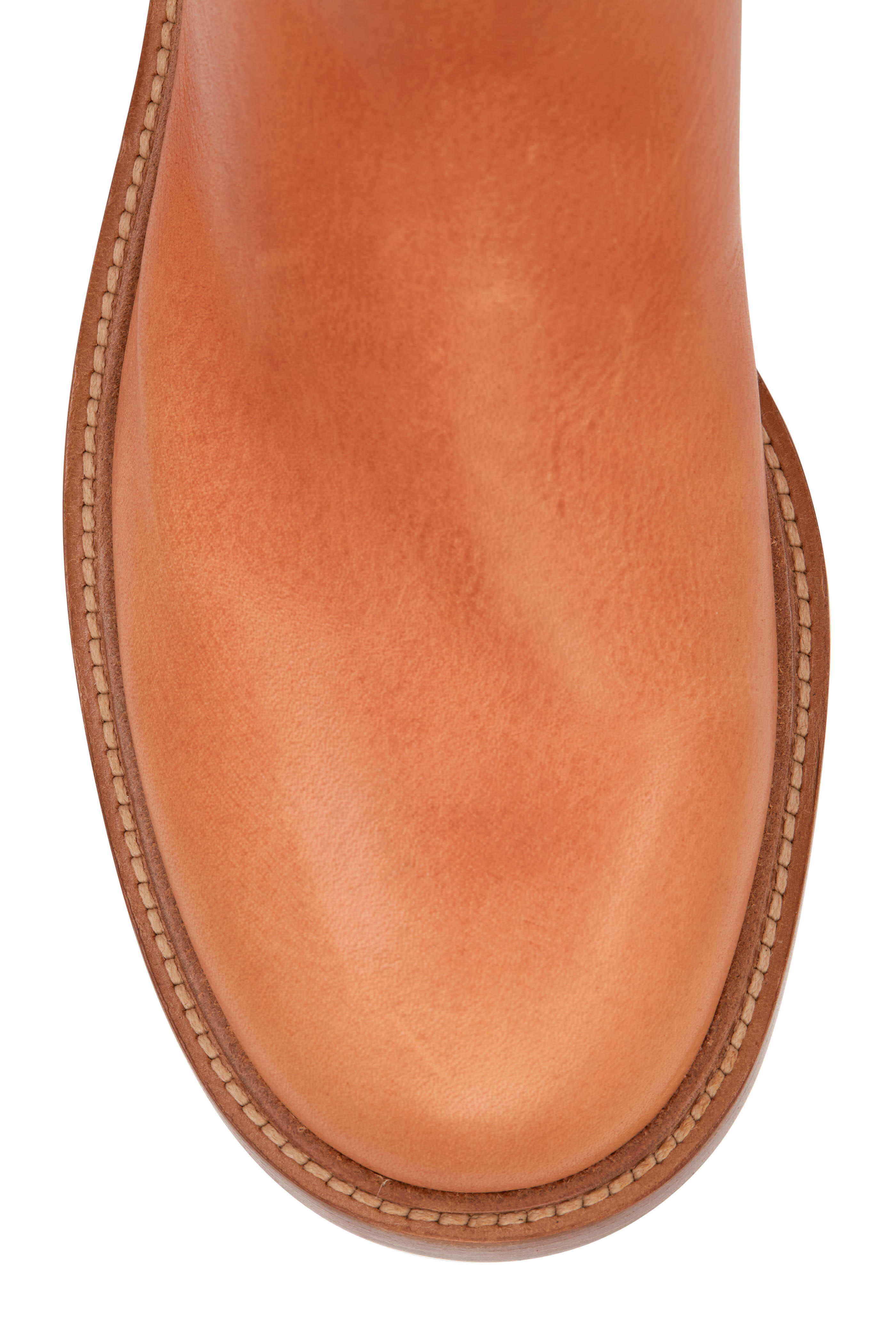 Chloé - Luminous Ochre Leather Tall Boot
