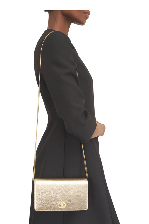 Valentino Garavani Mini VLogo Signature Mekong Leather Crossbody Bag - view 3