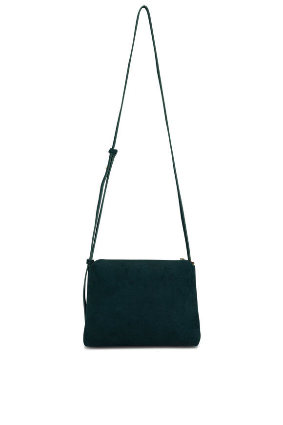 Khaite - Lina Green Suede Crossbody Bag 