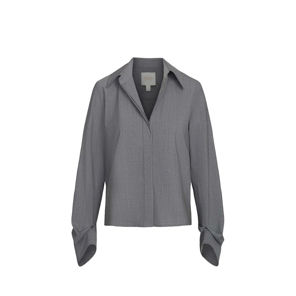 トップス tieme button up T-shirt-GRAY tieme button up T-shirt-GRAY