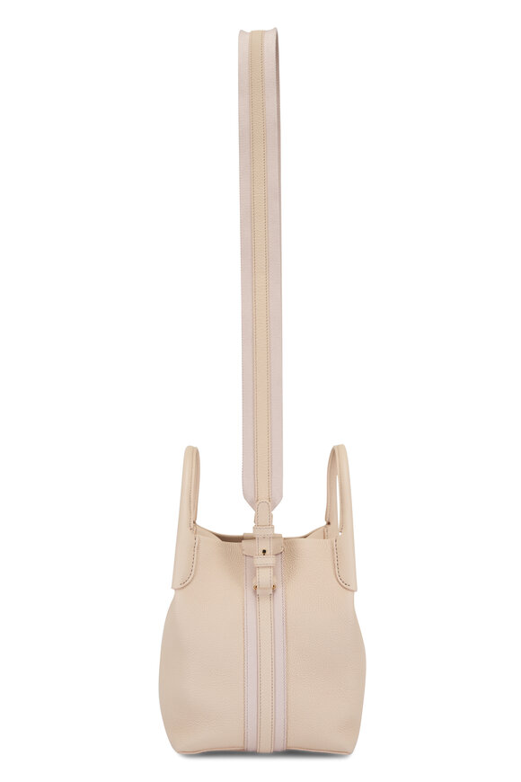 Loro Piana - Small Bale Creamed Honey & Sun Gold Bucket Bag