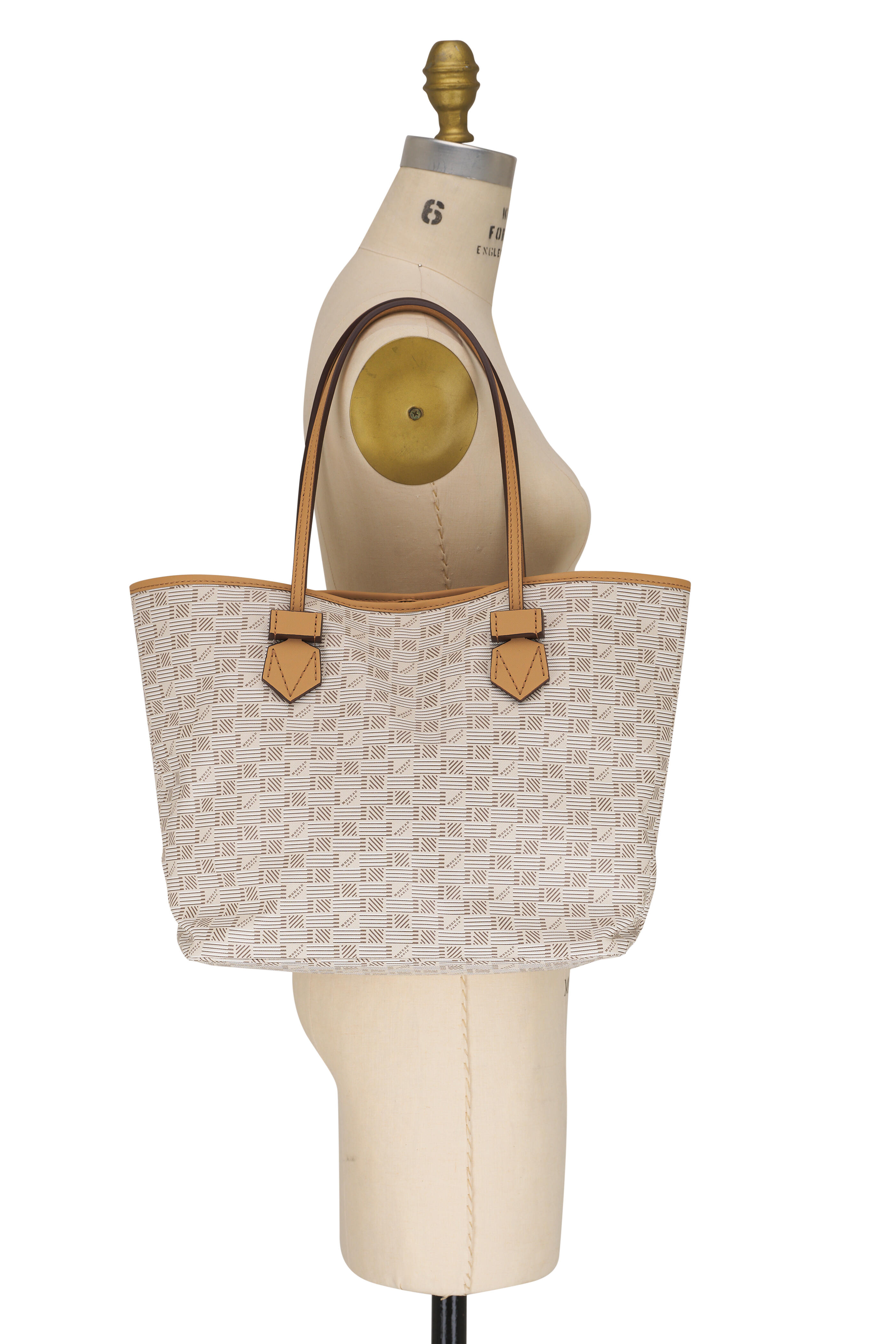Moreau Paris Women's Medium Saint Tropez Cappuccino Monogram Tote