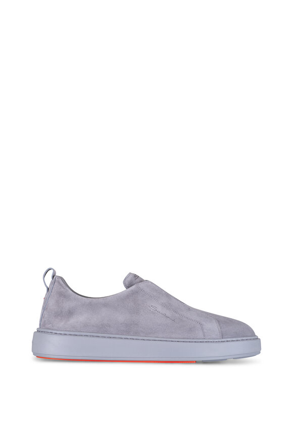 Santoni - Victory Gray Suede Sneaker