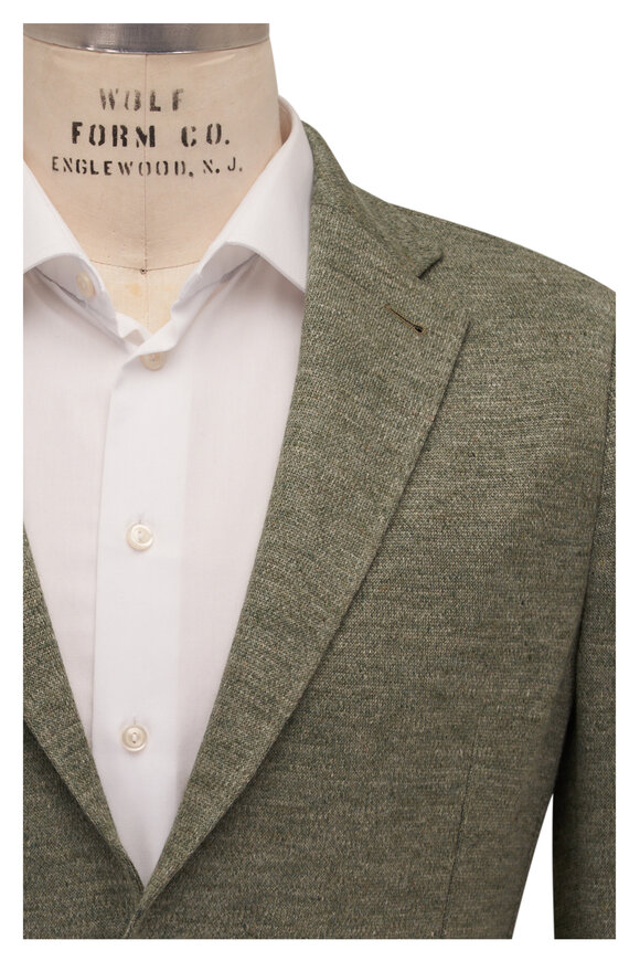 Zegna Sage Green Jersey Linen Sportcoat