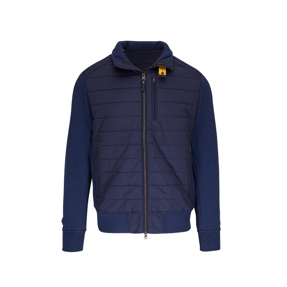 Parajumpers - Elliot Solid Navy Quilted Full Zip