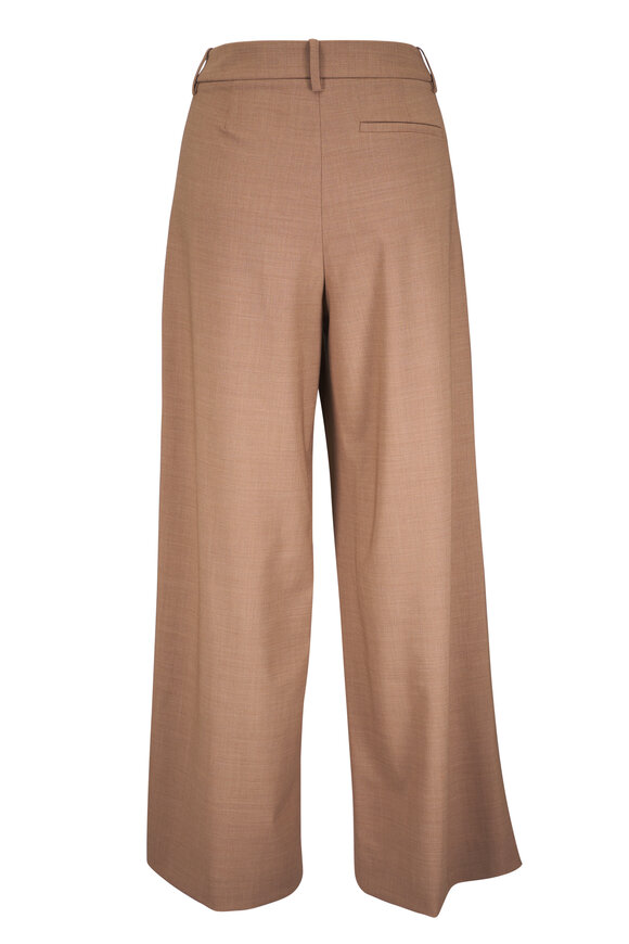 TWP New Didi Taupe Mélange Pleated Wide-Leg Pant - view 3