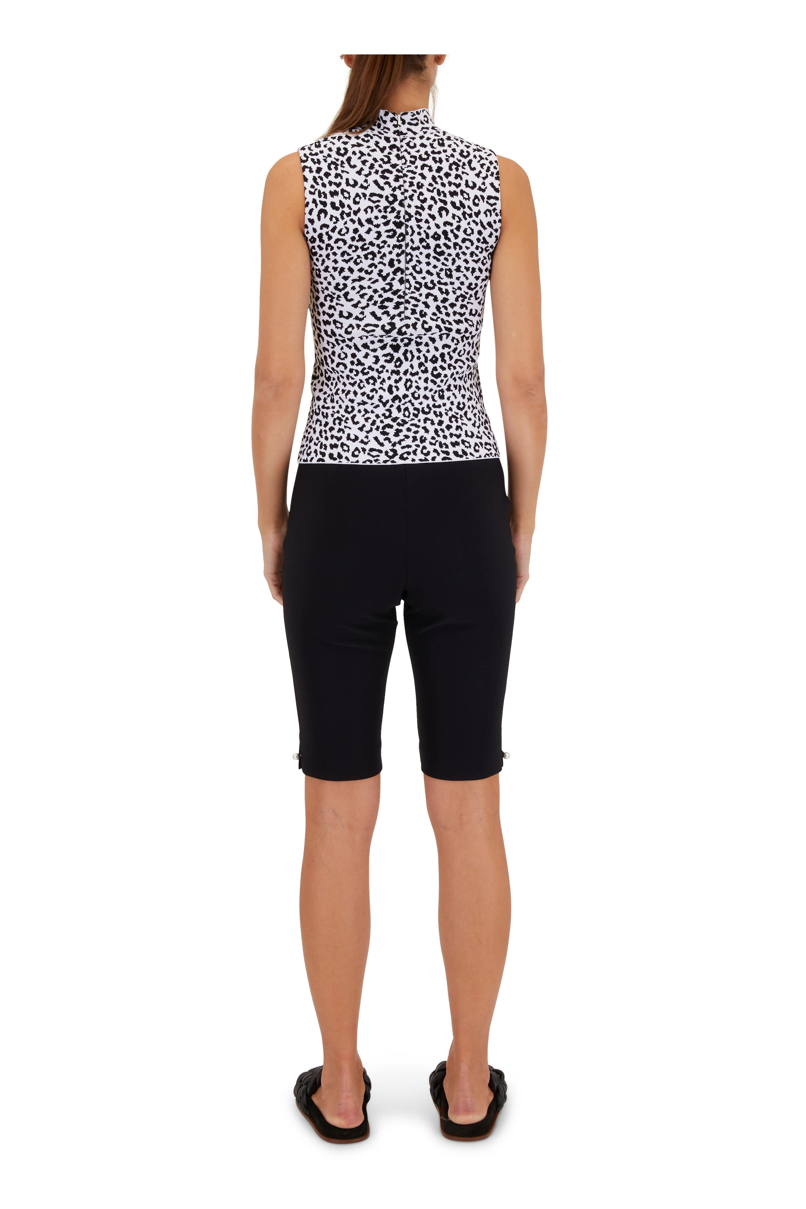 Adam Lippes - Black Bonded Neoprene Biker Shorts