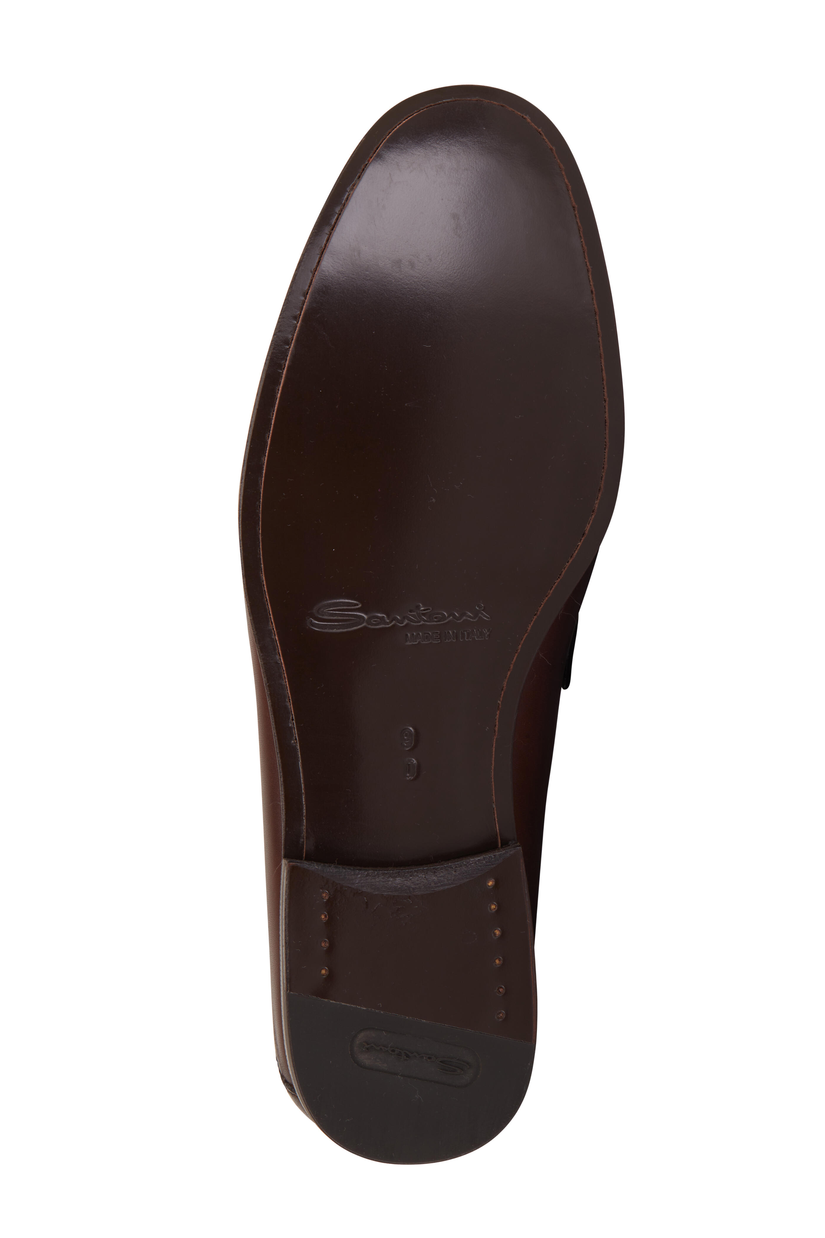Santoni - Paine Brown Leather Loafer | Mitchell Stores