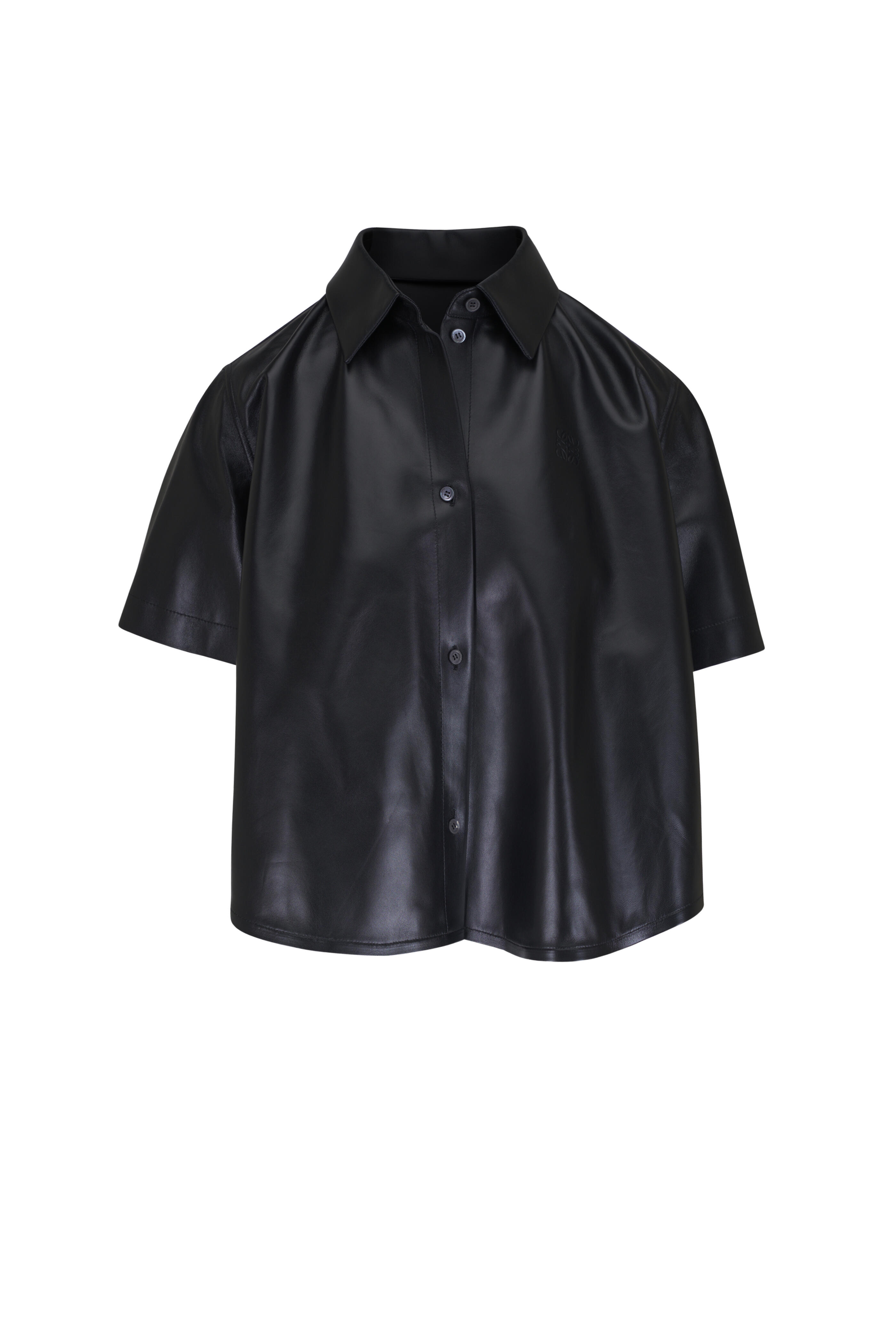 Loewe - Black Leather Trapeze Shirt