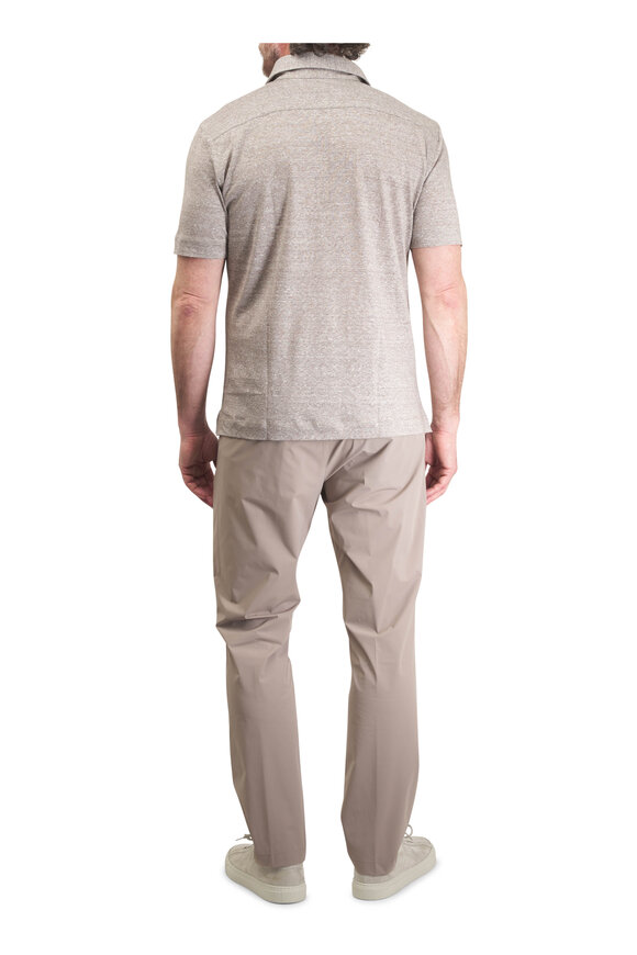 Maurizio Baldassari Camo Desert Linen & Cotton Polo - view 4