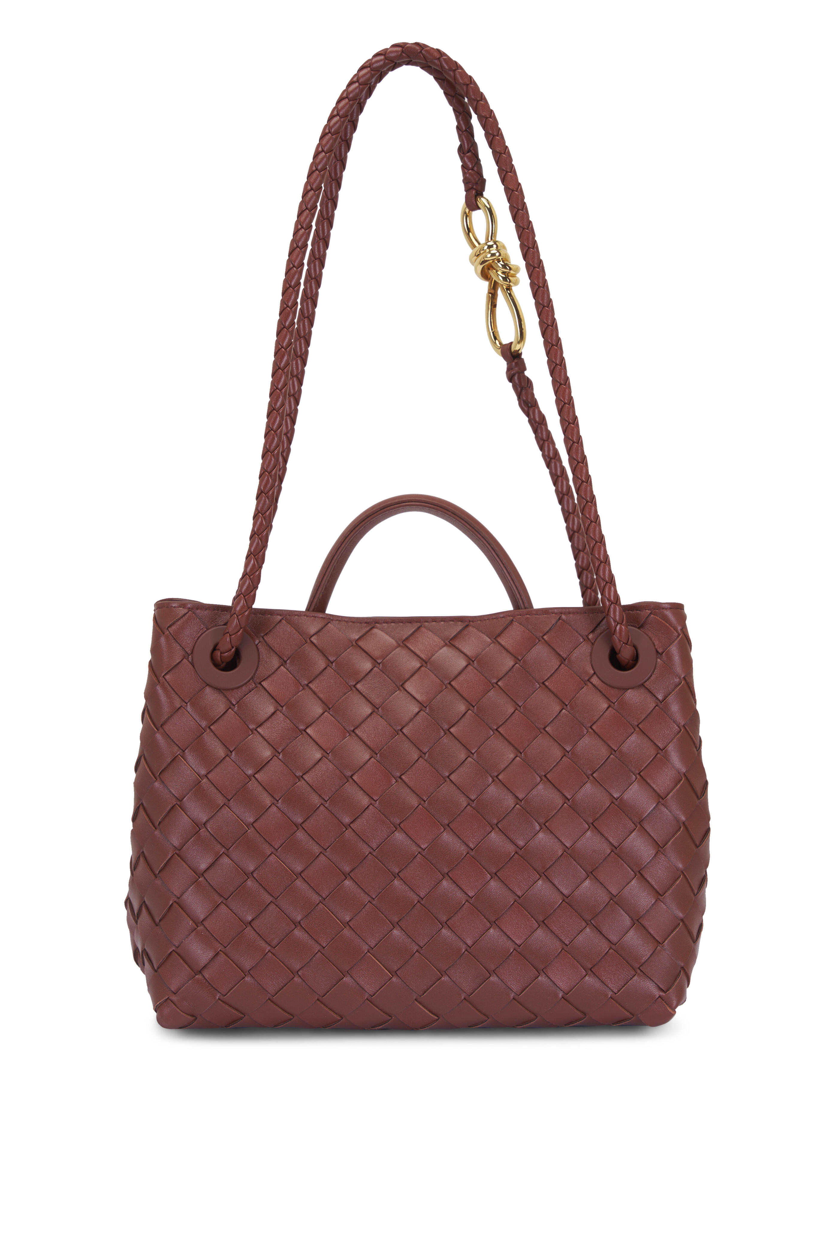 Bottega Veneta - Small Andiamo Sapele Intrecciato Leather