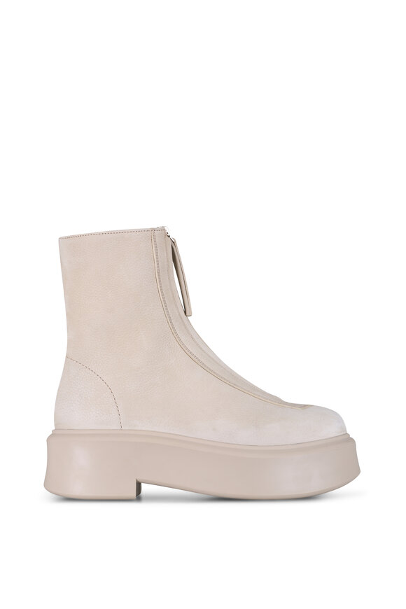 The Row Zipped Beige Nubuck Leather Boot - view 2